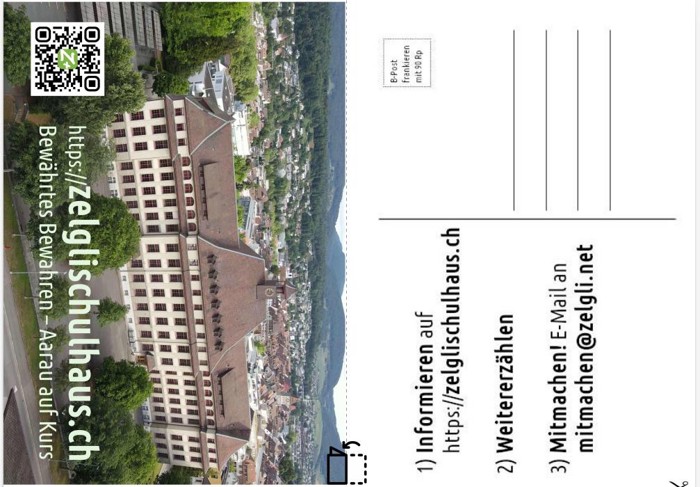 Postkarte Zelglischulhaus